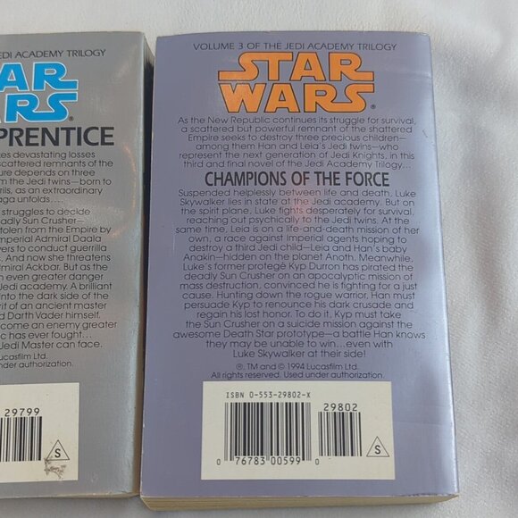 Star Wars The Jedi Academy Trilogy Paperback Book Set Kevin J Anderson 1994 - Picture 7 of 14